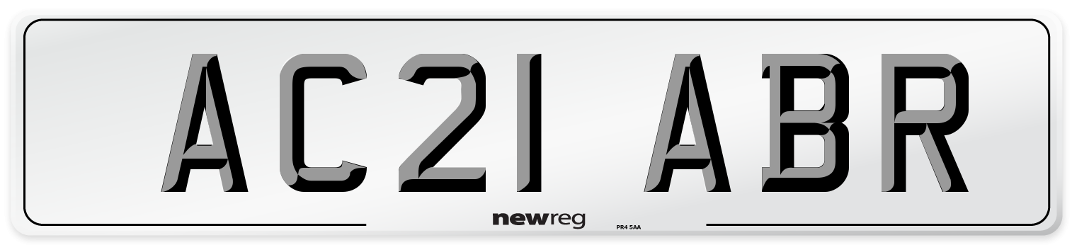 AC21 ABR Number Plate from New Reg